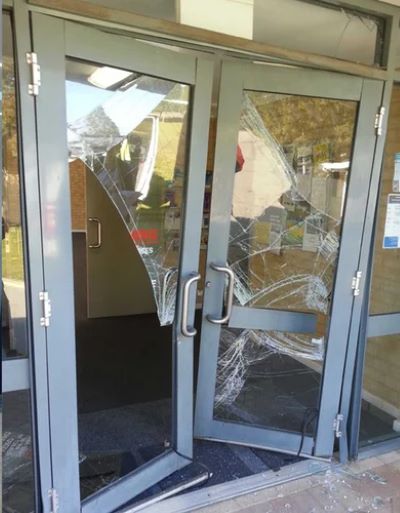 Broken Shop Doors