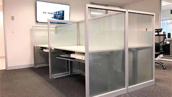 Glass partitions