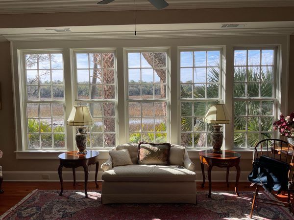 Furniture in sun uv light blocking window film