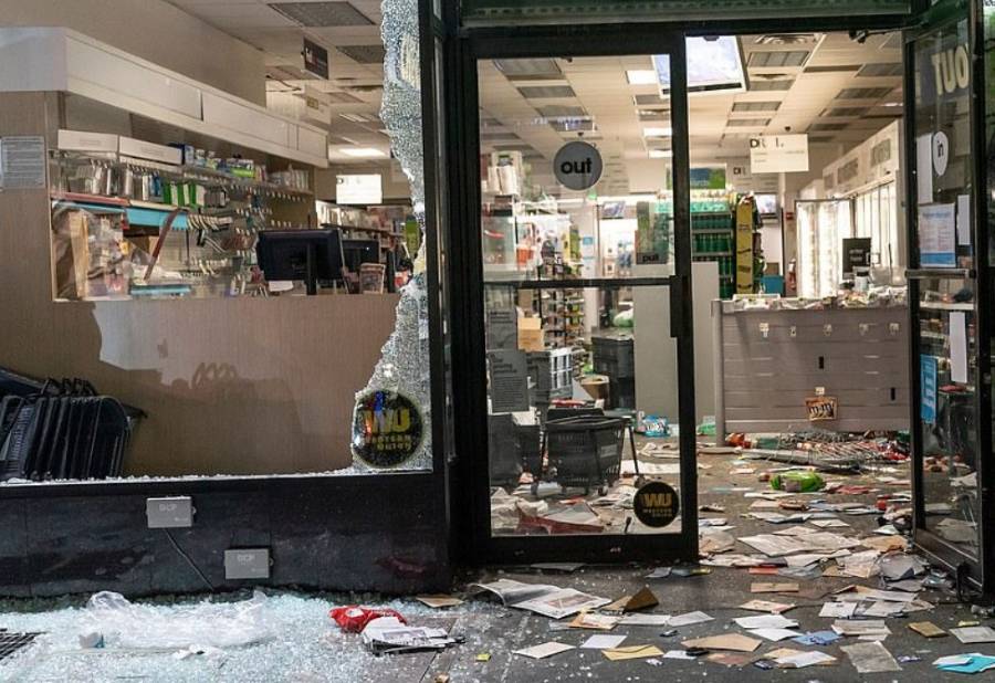 Retail Shop Riot Glass Damage Retail Shop Riot Glass Damage