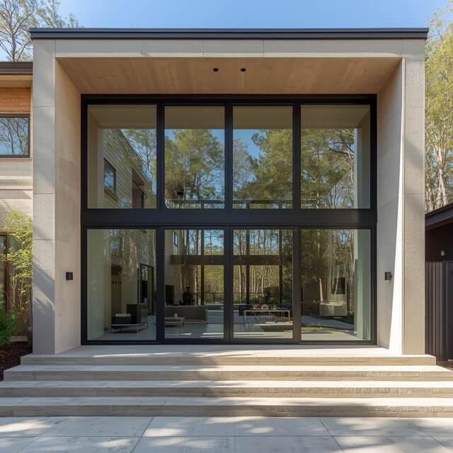 front of home with large windows (3) Medium front of home with large windows