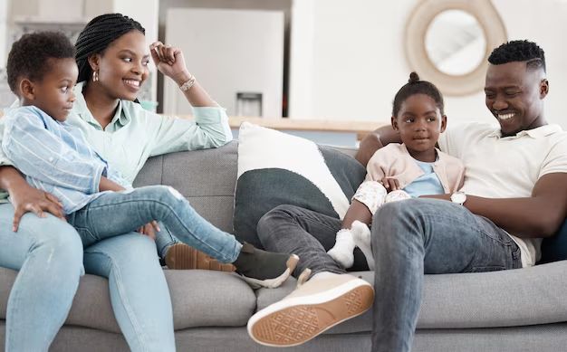 Family in room