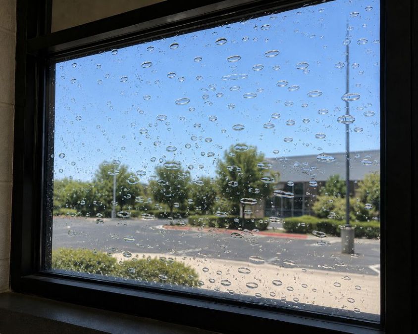 Bubbles in window film Bubbles in window film